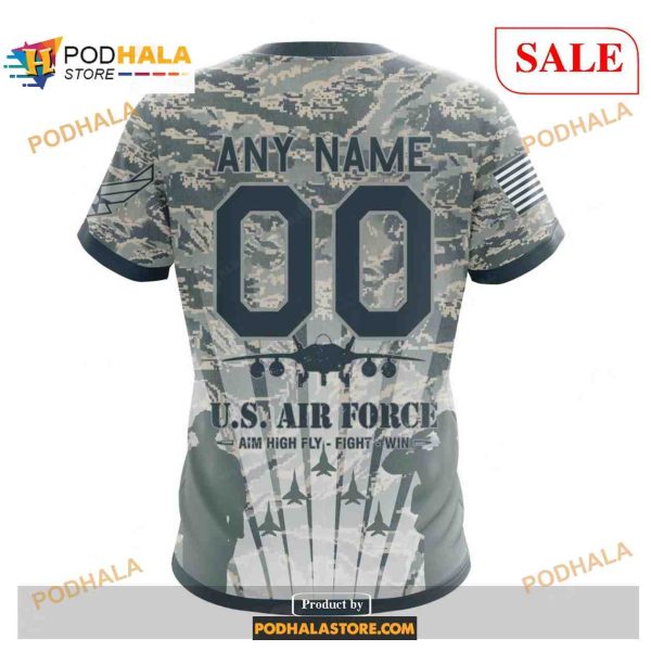 Custom NFL Denver Broncos Honor US Air Force Veterans Shirt Hoodie 3D