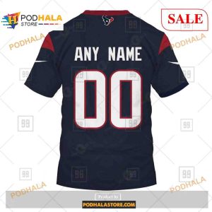 Custom NFL Houston Texans Home Shirt Hoodie 3D 4
