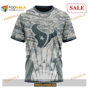 Custom NFL Houston Texans Honor US Air Force Veterans Shirt Hoodie 3D 3