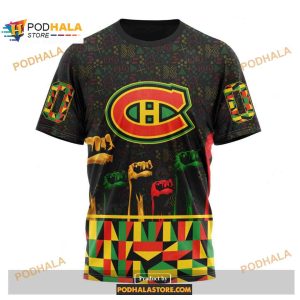 Custom NHL Montreal Canadiens Celebrate Black History Month Shirt Hoodie 3D 3