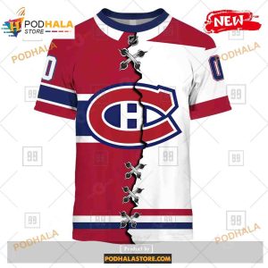 Custom NHL Montreal Canadiens Mix Color Jersey 2023 Shirt Hoodie 3D 2
