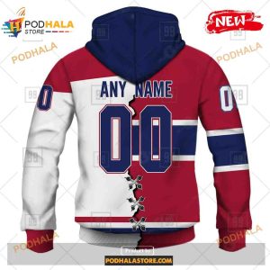 Custom NHL Montreal Canadiens Mix Color Jersey 2023 Shirt Hoodie 3D 3