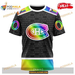 Custom NHL Montreal Canadiens Pride Gradient Color Design Hockey Shirt Hoodie 3D 3