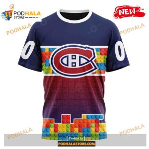 Custom NHL Montreal Canadiens Puzzle Game Gradients Full Color Shirt Hoodie 3D 3