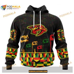 Custom NHL Nashville Predators Celebrate Black History Month Shirt Hoodie 3D