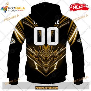 Custom NHL Nashville Predators Dragon Design Shirt Hoodie 3D 3