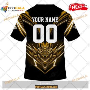 Custom NHL Nashville Predators Dragon Design Shirt Hoodie 3D 4