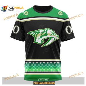 Custom NHL Nashville Predators Hockey Patricks Day Shirt Hoodie 3D 3