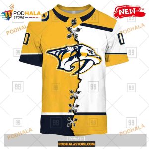 Custom NHL Nashville Predators Mix Color Jersey 2023 Shirt Hoodie 3D 2