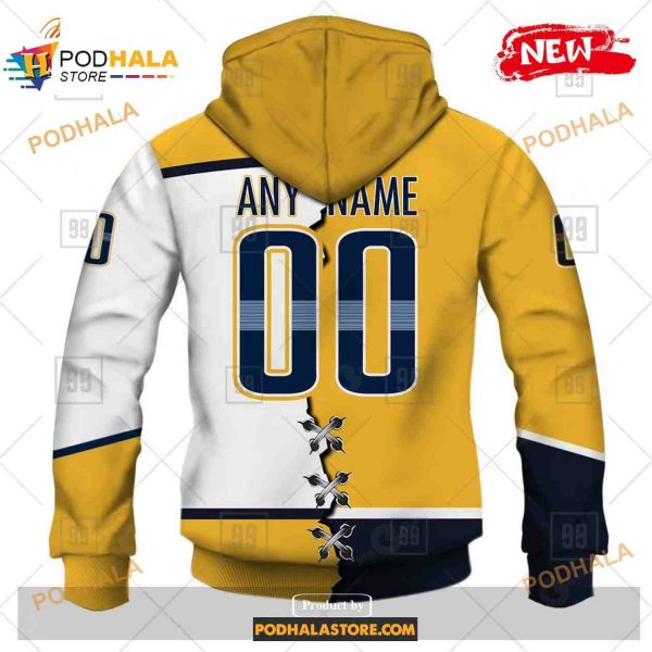 Custom NHL Nashville Predators Mix Color Jersey 2023 Shirt Hoodie 3D
