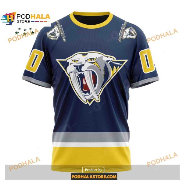 Custom NHL Nashville Predators Reverse Retro Redesign Shirt Hoodie 3D