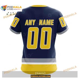 Custom NHL Nashville Predators Reverse Retro Redesign Shirt Hoodie 3D 4