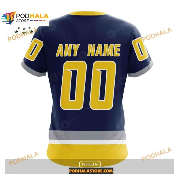 Custom NHL Nashville Predators Reverse Retro Redesign Shirt Hoodie 3D