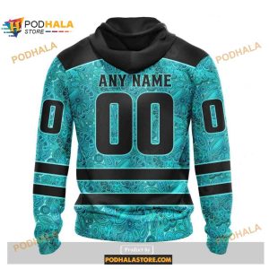 Custom NHL New Jersey Devils Fight Ovarian Cancer Shirt Hoodie 3D 2