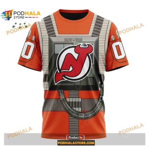 Custom NHL New Jersey Devils Star Wars Rebel Pilot Design Shirt Hoodie 3D 3