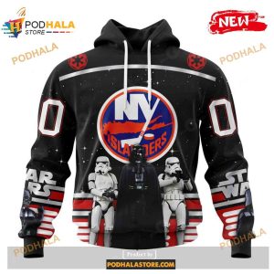 Custom NHL New York Islanders Star Wars Black Design Shirt Hoodie 3D 1