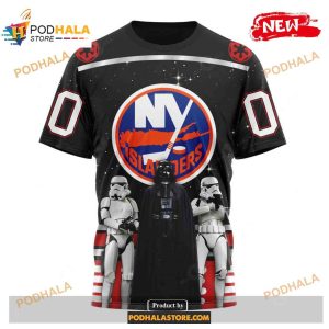 Custom NHL New York Islanders Star Wars Black Design Shirt Hoodie 3D 3