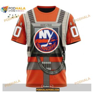 Custom NHL New York Islanders Star Wars Rebel Pilot Design Shirt Hoodie 3D 3