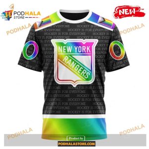 Custom NHL New York Rangers Pride Gradient Color Design Hockey Shirt Hoodie 3D 3