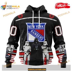 Custom NHL New York Rangers Star Wars Black Design Shirt Hoodie 3D 1