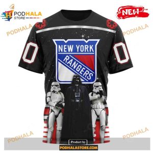 Custom NHL New York Rangers Star Wars Black Design Shirt Hoodie 3D 3