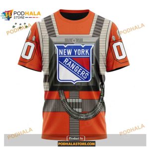 Custom NHL New York Rangers Star Wars Rebel Pilot Design Shirt Hoodie 3D 3