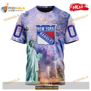 Custom NHL New York Rangers With The Statue Of Liberty Shirt Hoodie 3D 3