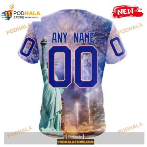 Custom NHL New York Rangers With The Statue Of Liberty Shirt Hoodie 3D 4