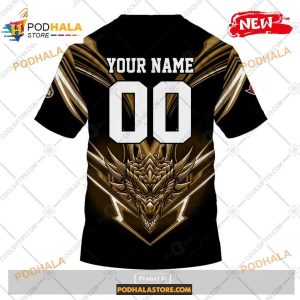 Custom NHL Ottawa Senators Dragon Design Shirt Hoodie 3D 4