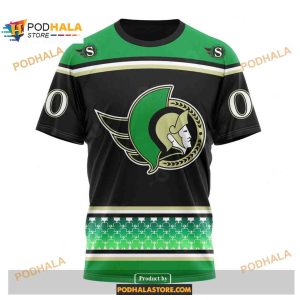 Custom NHL Ottawa Senators Hockey Patricks Day Shirt Hoodie 3D 3