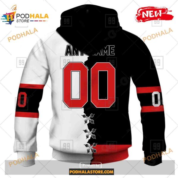 Custom NHL Ottawa Senators Mix Color Jersey 2023 Shirt Hoodie 3D