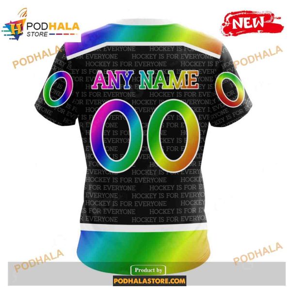 Custom NHL Ottawa Senators Pride Gradient Color Design Hockey Shirt Hoodie 3D