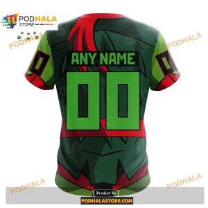 Custom NHL Ottawa Senators Teenage Mutant Ninja Turtles Design Shirt Hoodie 3D 4