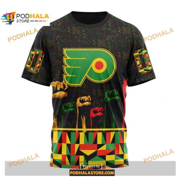 Custom NHL Philadelphia Flyers Celebrate Black History Month Shirt Hoodie 3D