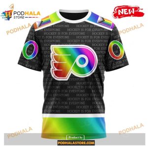 Custom NHL Philadelphia Flyers Pride Gradient Color Design Hockey Shirt Hoodie 3D 3