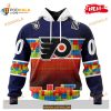 Custom NHL Philadelphia Flyers Puzzle Game Gradients Full Color Shirt Hoodie 3D