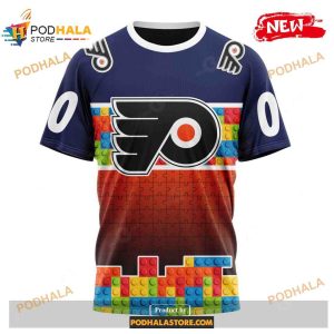 Custom NHL Philadelphia Flyers Puzzle Game Gradients Full Color Shirt Hoodie 3D 3