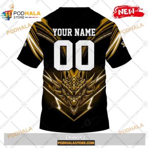 Custom NHL Pittsburgh Penguins Dragon Design Shirt Hoodie 3D 4