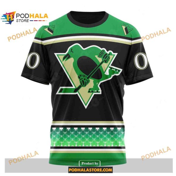 Custom NHL Pittsburgh Penguins Hockey Patricks Day Shirt Hoodie 3D