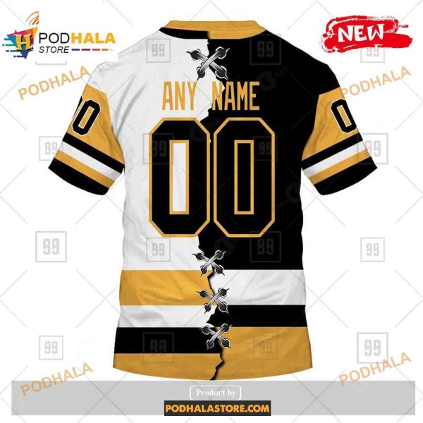 Custom NHL Pittsburgh Penguins Mix Color Jersey 2023 Shirt Hoodie 3D