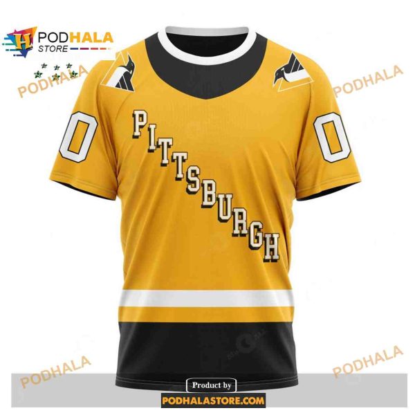 Custom NHL Pittsburgh Penguins Reverse Retro Redesign Shirt Hoodie 3D
