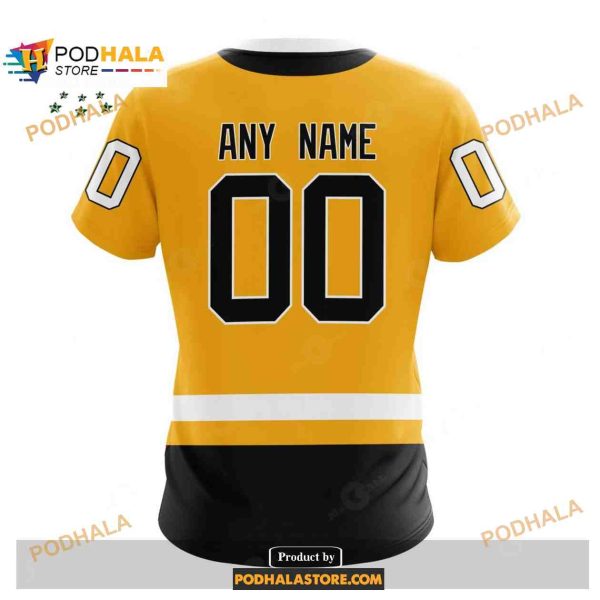Custom NHL Pittsburgh Penguins Reverse Retro Redesign Shirt Hoodie 3D
