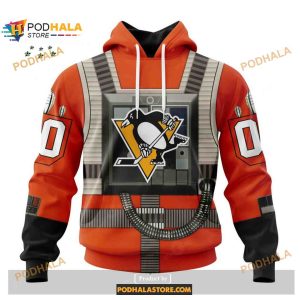 Custom NHL Pittsburgh Penguins Star Wars Rebel Pilot Design Shirt Hoodie 3D 1