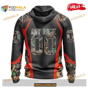 Custom Name Cleveland Browns Camo Hunting Black Design Shirt NFL Hoodie 3D 2