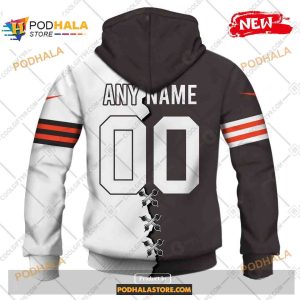 Custom Name Cleveland Browns Mix Jersey Design Shirt NFL Hoodie 3D 3