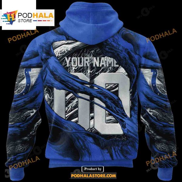 Custom Name Colts Demon Eyes Shirt NFL Hoodie 3D LIMITED EDITION