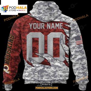 Custom Name Commanders Camo US Shirt NFL Hoodie 3D LIMITED EDITION 2