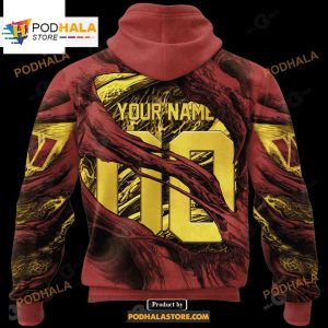 Custom Name Commanders Demon Eyes Shirt NFL Hoodie 3D LIMITED EDITION 2