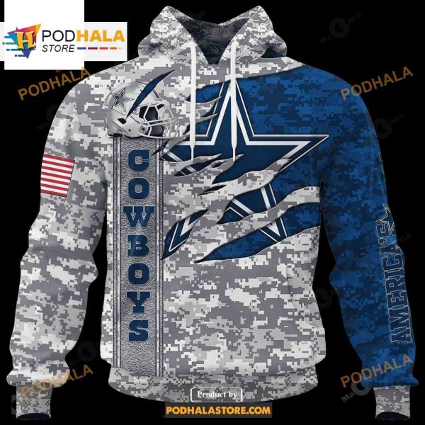 Custom Name Cowboys Camo US Shirt NFL Hoodie 3D LIMITED EDITION