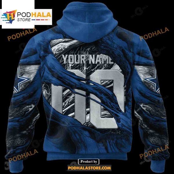 Custom Name Cowboys Demon Eyes Shirt NFL Hoodie 3D LIMITED EDITION